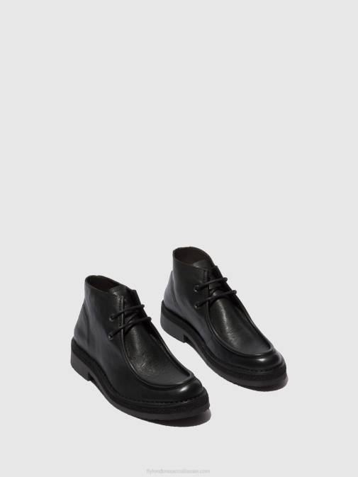 BIO BLACK XX0D811 Lace-up Ankle Boots RODO076 Fly London Men