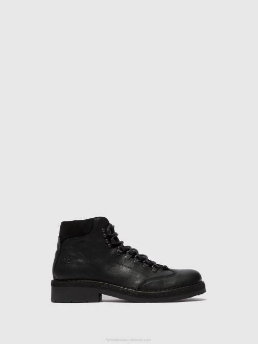 BIO/OILSUEDE (VEGETAL) BLACK XX0D808 Lace-up Ankle Boots REUS075 Fly London Men