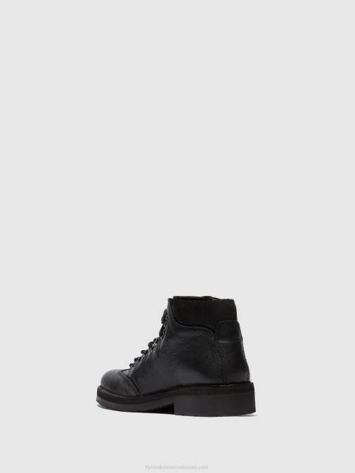 BIO/OILSUEDE (VEGETAL) BLACK XX0D808 Lace-up Ankle Boots REUS075 Fly London Men