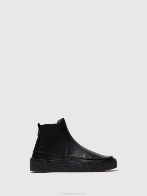 BLACK XX0D802 Chelsea Ankle Boots ROOP541 Fly London Men