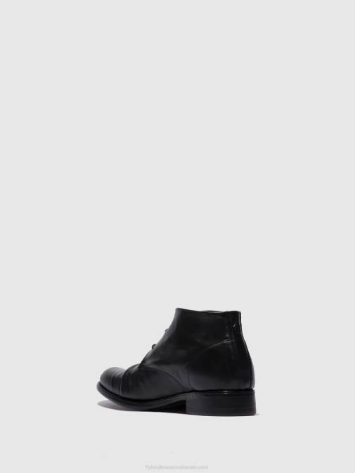 ESTIGMA BLACK XX0D813 Lace-up Ankle Boots MURO577 Fly London Men