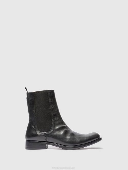 ESTIGMA (VEGETAL) BLACK XX0D807 Chelsea Ankle Boots MOZE798 Fly London Men