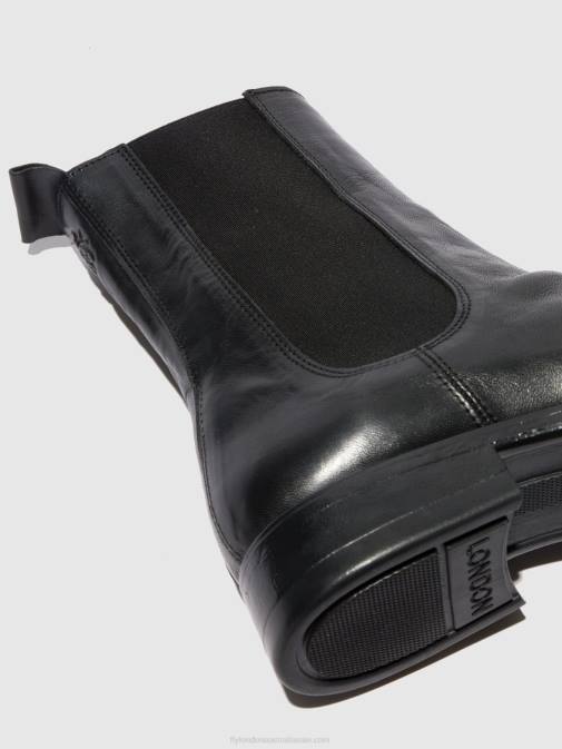 ESTIGMA (VEGETAL) BLACK XX0D807 Chelsea Ankle Boots MOZE798 Fly London Men