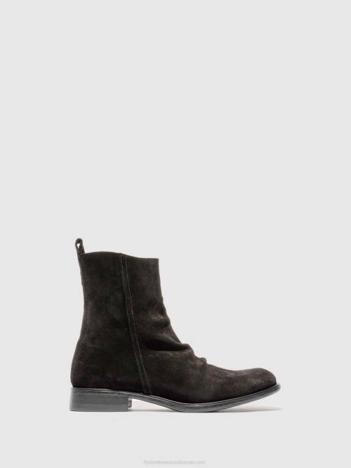 OILSUEDE (VEGETAL) BLACK XX0D812 Chelsea Ankle Boots MELV797 Fly London Men