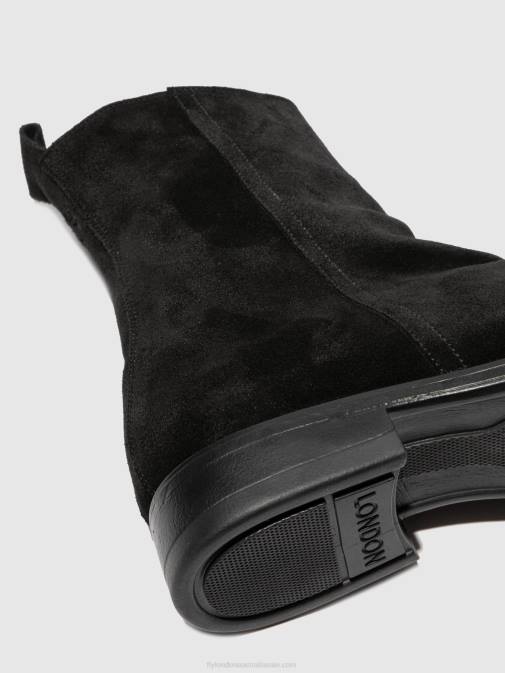OILSUEDE (VEGETAL) BLACK XX0D812 Chelsea Ankle Boots MELV797 Fly London Men