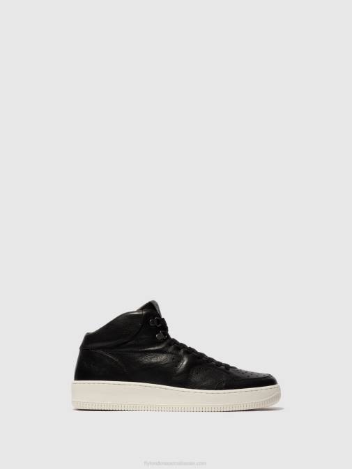 BLACK XX0D841 Hi-Top Trainers BEAT514 Fly London Men