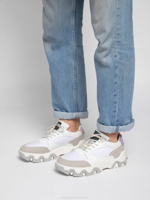 MULTI OFFWHITE XX0D842 Lace-up Trainers FYNE748 Fly London Men