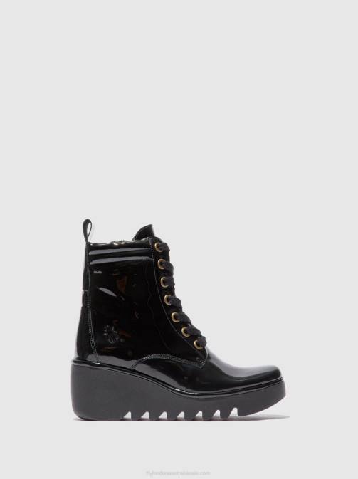 ATLANTIS BLACK XX0D210 Lace-up Ankle Boots BIAZ329 Fly London Women