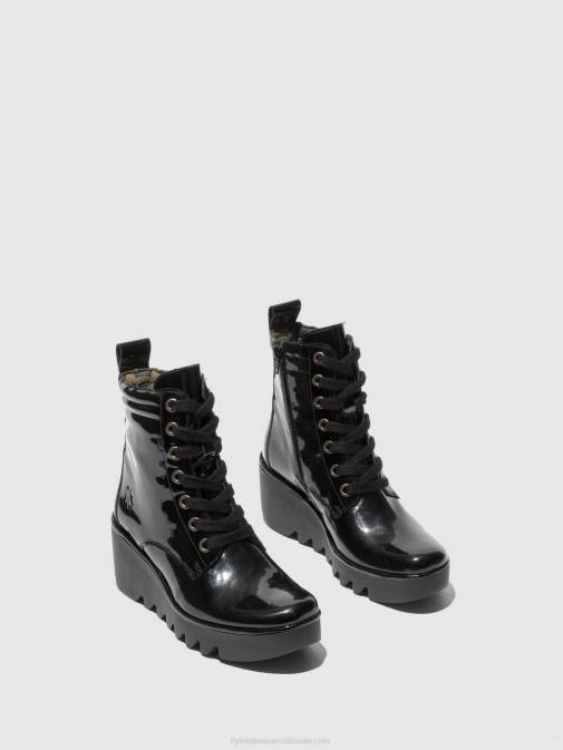 ATLANTIS BLACK XX0D210 Lace-up Ankle Boots BIAZ329 Fly London Women