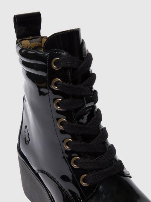 ATLANTIS BLACK XX0D210 Lace-up Ankle Boots BIAZ329 Fly London Women