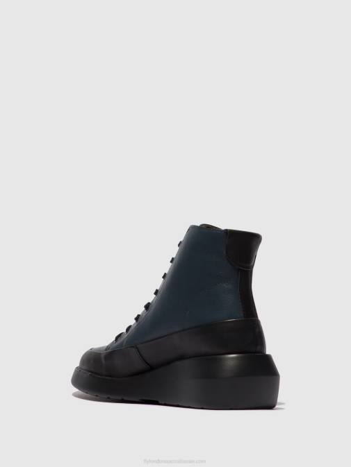 BLACK/NAVY XX0D106 Lace-up Ankle Boots BOZE515 Fly London Women