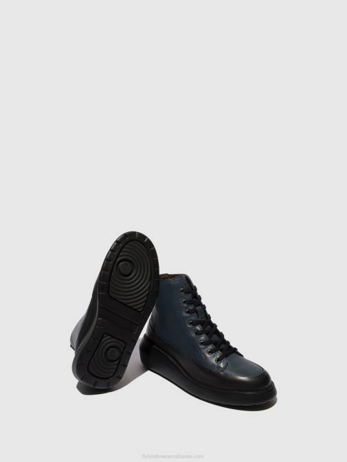 BLACK/NAVY XX0D106 Lace-up Ankle Boots BOZE515 Fly London Women