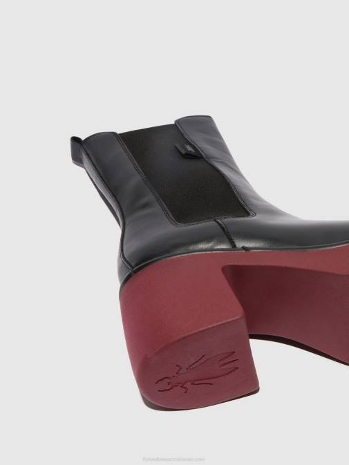 BLACK (WINE SOLE) XX0D129 Chelsea Ankle Boots MOYA25 Fly London Women