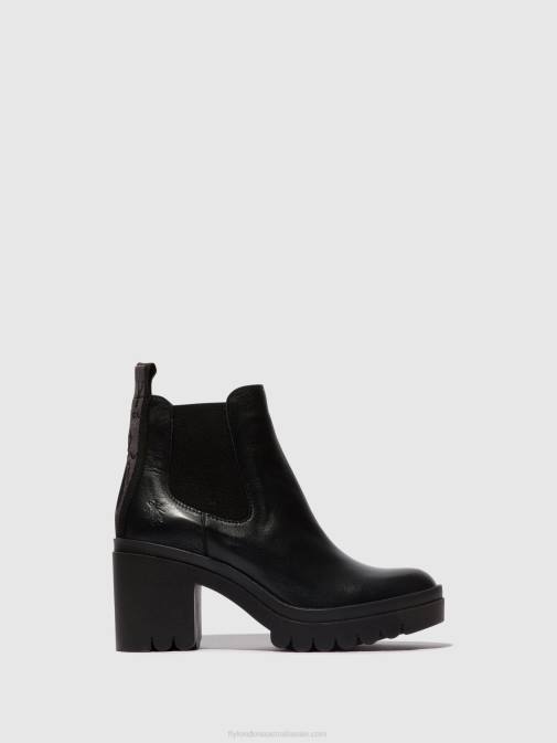 BLACK XX0D120 Chelsea Ankle Boots TOPE520 Fly London Women