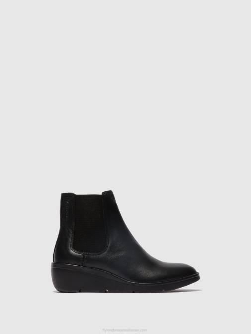 BLACK XX0D130 Chelsea Ankle Boots NOLA549 Fly London Women