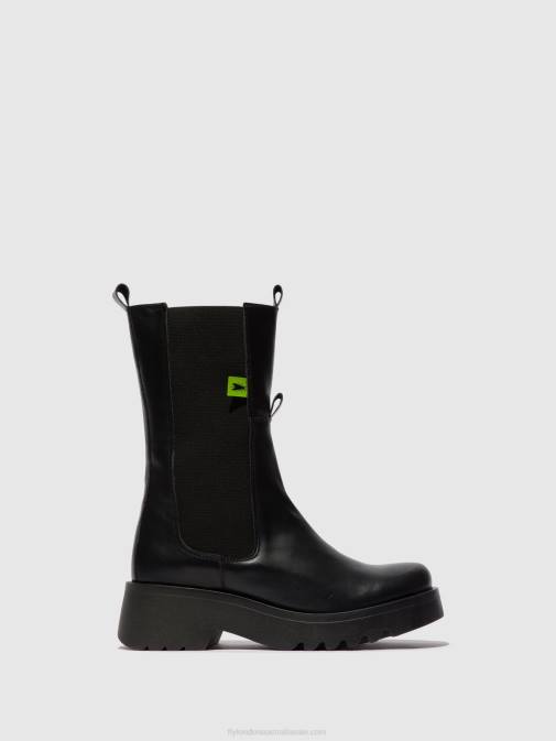 BLACK XX0D136 Chelsea Ankle Boots MIDE904 Fly London Women