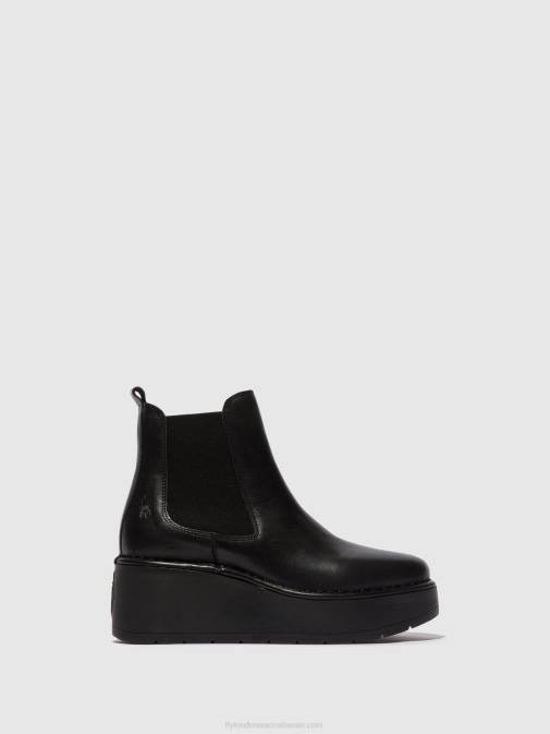 BLACK XX0D138 Chelsea Ankle Boots HAMA238 Fly London Women