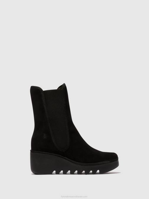 BLACK XX0D145 Chelsea Ankle Boots BYRO395 Fly London Women