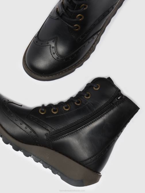 BLACK XX0D254 Lace-up Ankle Boots SARL069 Fly London Women