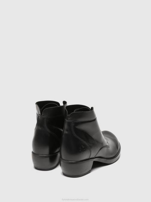 BLACK XX0D268 Lace-up Ankle Boots MESU780 Fly London Women