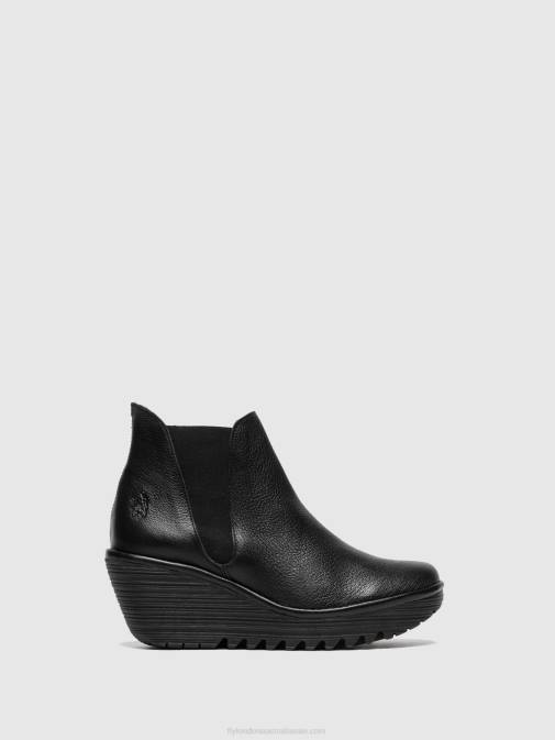 BLACK XX0D281 Chelsea Ankle Boots YOSS Fly London Women