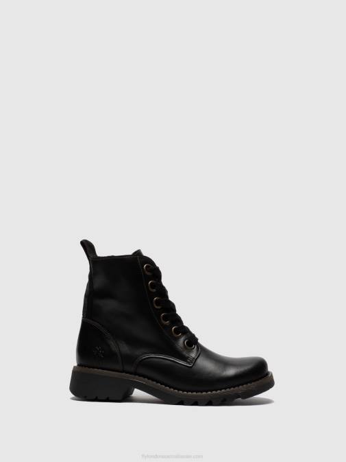 BLACK XX0D283 Lace-up Ankle Boots RAGI539 Fly London Women