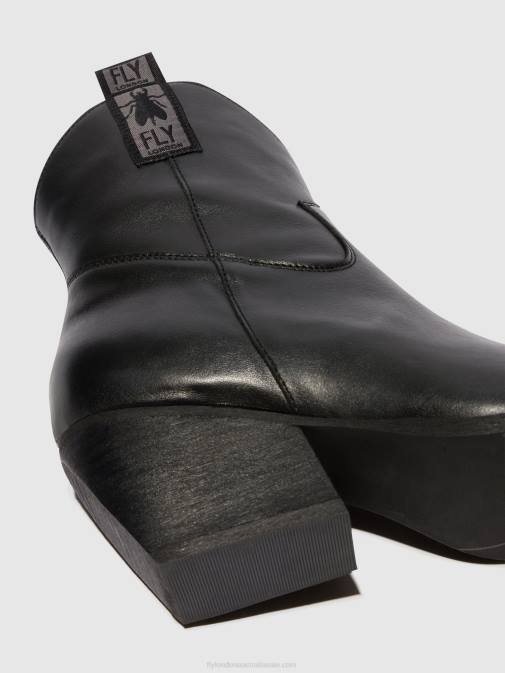 BLACK XX0D31 Zip Up Ankle Boots TABB905 Fly London Women