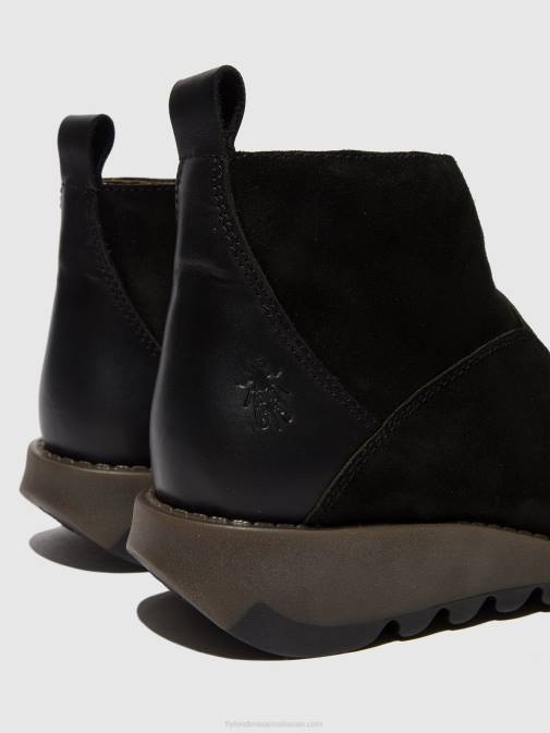 BLACK XX0D45 Zip Up Ankle Boots SELY918 Fly London Women