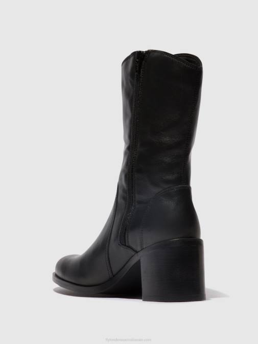 BLACK XX0D73 Zip Up Ankle Boots ASTA914 Fly London Women