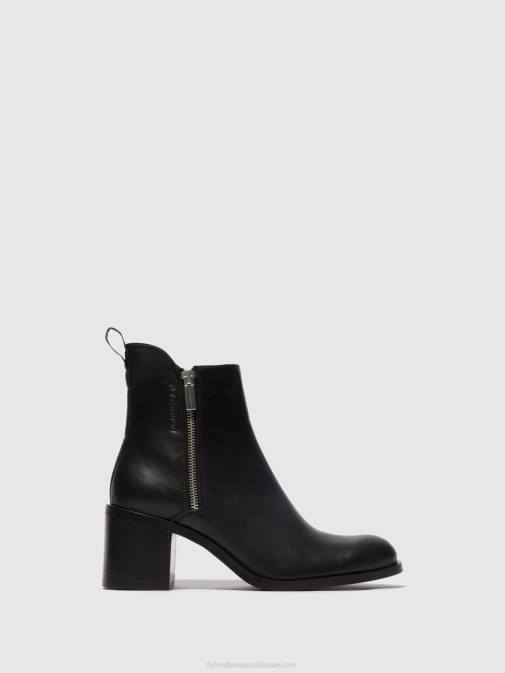 BLACK XX0D78 Zip Up Ankle Boots ADER912 Fly London Women