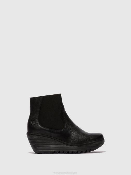 BLACK XX0D7 Chelsea Ankle Boots YADE398 Fly London Women