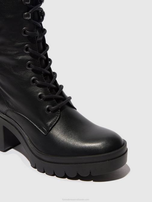 BLACK XX0D85 Lace-up Ankle Boots TIEL642 Fly London Women