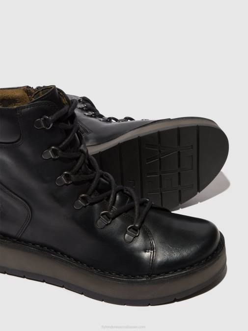 BLACK XX0D87 Lace-up Ankle Boots ROXY094 Fly London Women