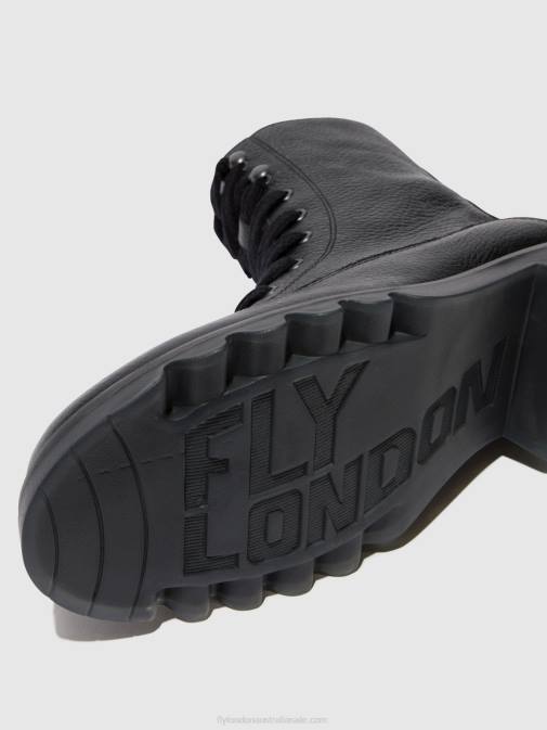 BLACK XX0D91 Lace-up Ankle Boots REID893 Fly London Women