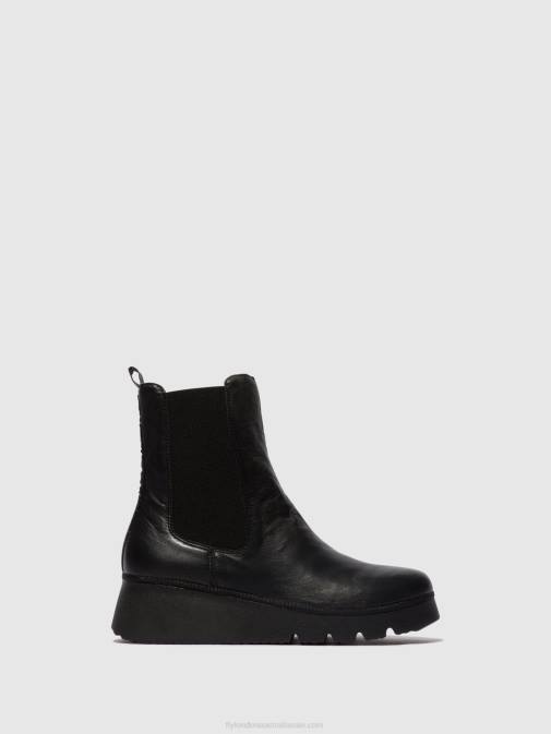 BLACK XX0D9 Chelsea Ankle Boots PATY405 Fly London Women