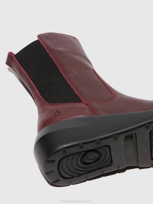 BORDEAUX XX0D64 Zip Up Ankle Boots BRIN516 Fly London Women