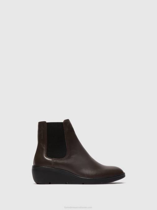BROWN XX0D132 Chelsea Ankle Boots NOLA549 Fly London Women