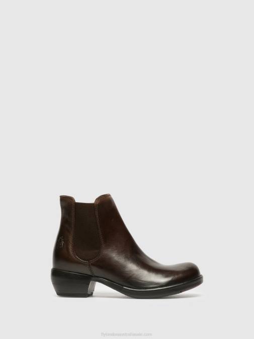 BROWN XX0D263 Chelsea Ankle Boots MAKE DK Fly London Women