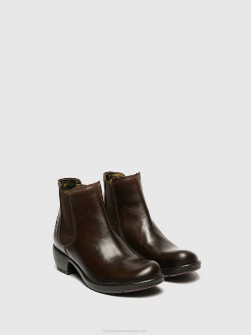 BROWN XX0D263 Chelsea Ankle Boots MAKE DK Fly London Women