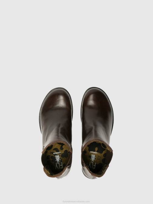 BROWN XX0D263 Chelsea Ankle Boots MAKE DK Fly London Women