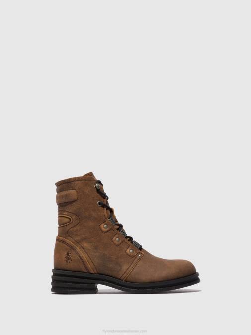 BROWN XX0D98 Lace-up Ankle Boots KNOT792 Fly London Women