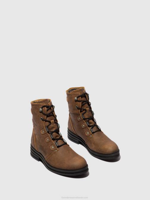 BROWN XX0D98 Lace-up Ankle Boots KNOT792 Fly London Women