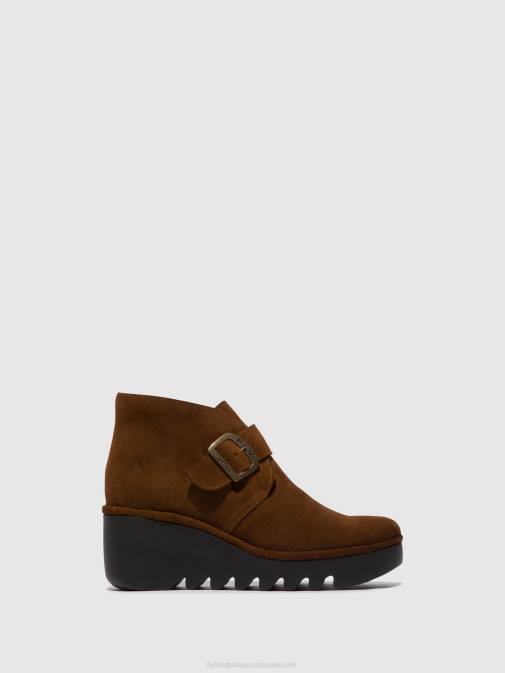 CAMEL XX0D150 Buckle Ankle Boots BIRT397 Fly London Women
