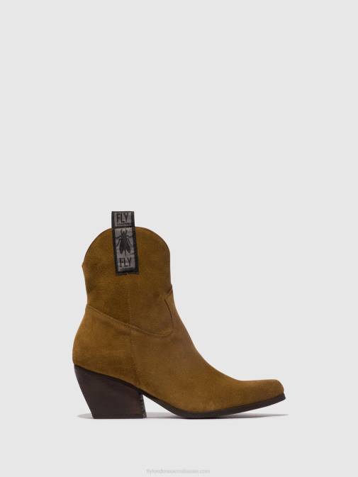 CAMEL XX0D32 Zip Up Ankle Boots TABB905 Fly London Women