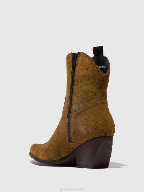 CAMEL XX0D32 Zip Up Ankle Boots TABB905 Fly London Women