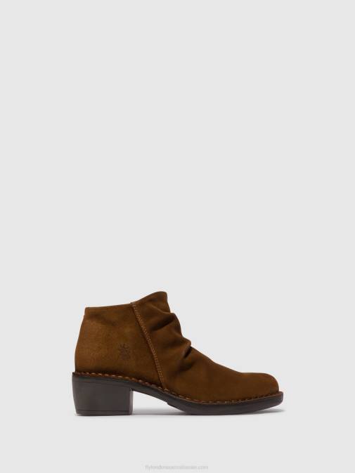 CAMEL XX0D55 Zip Up Ankle Boots MERK093 Fly London Women