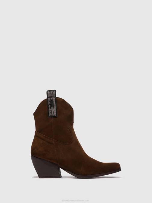 CHOCOLATE XX0D33 Zip Up Ankle Boots TABB905 Fly London Women
