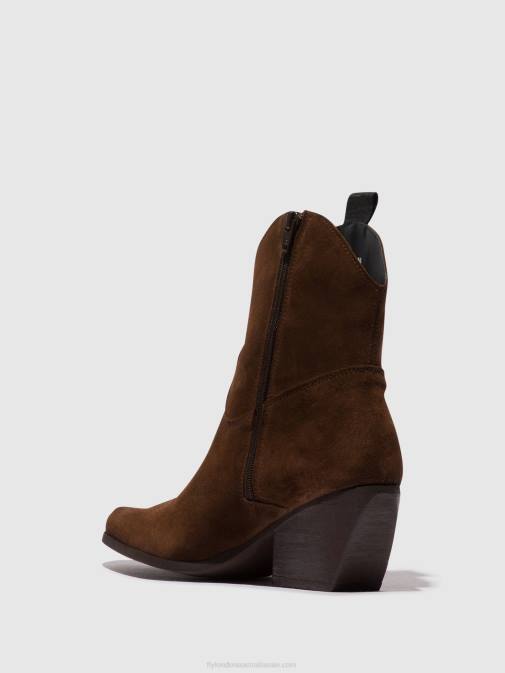 CHOCOLATE XX0D33 Zip Up Ankle Boots TABB905 Fly London Women