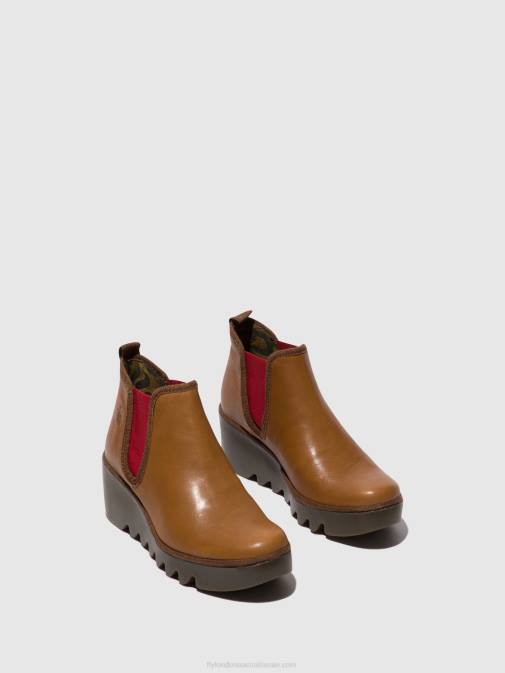 CUOIO (RED ELASTIC) XX0D152 Chelsea Ankle Boots BYNE349 Fly London Women