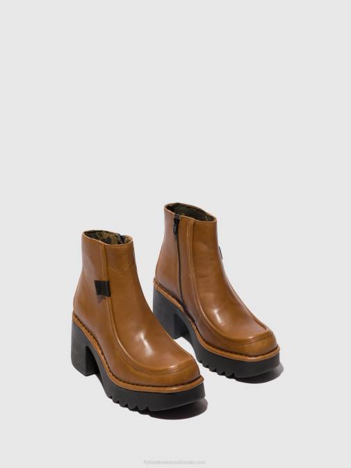 CUOIO XX0D54 Zip Up Ankle Boots MITE249 Fly London Women